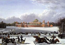 Санные гонки в Петровском парке 1830-е-40-е гг.